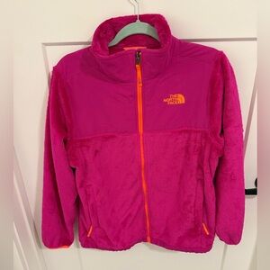 The North Face Girls XL Pink Fleece Jacket Full Zip Cozy Youth Size 18